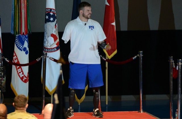 'Never give up, never quit,' says severely wounded vet