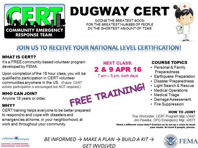 Dugway CERT Training