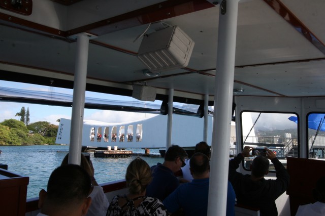 599th Trans. Bde. tours Pearl Harbor, Arizona Memorial for LPD