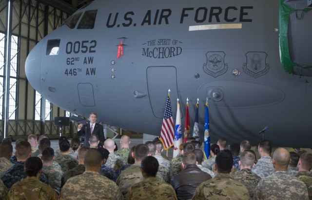 Secretary of defense visits JBLM