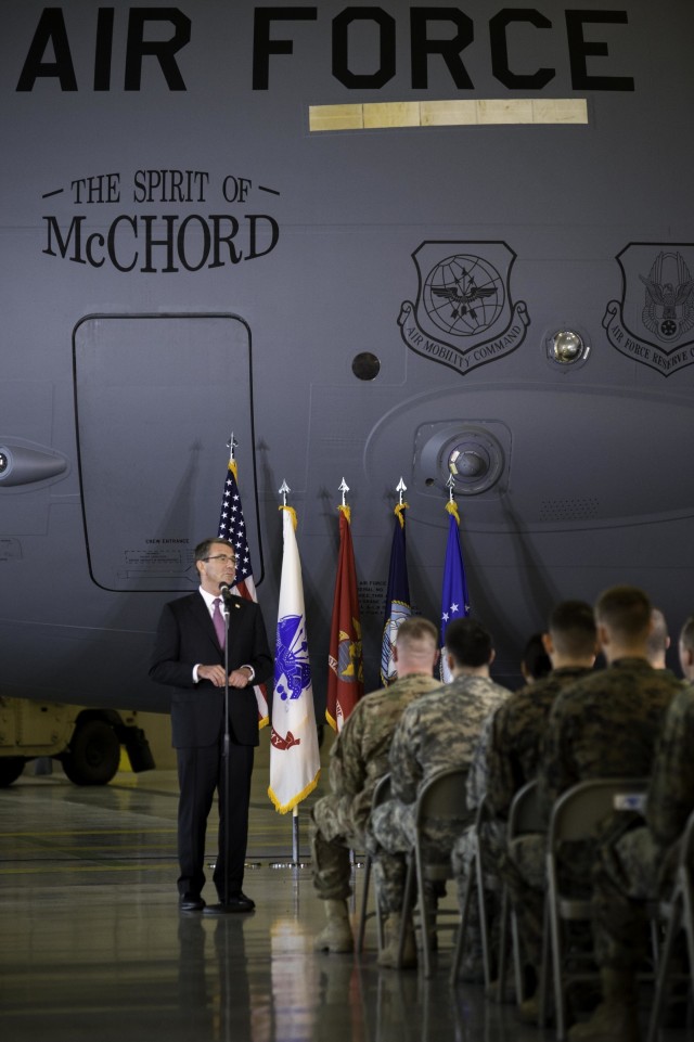 Secretary of defense visits JBLM