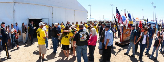Fort Irwin volunteers and staff welcome Vietnam War era vets