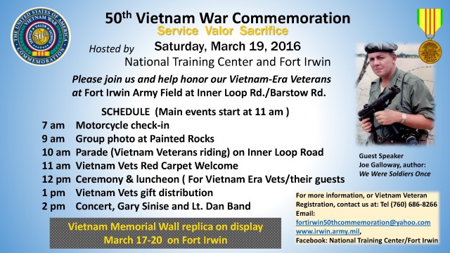 NTC/Fort Irwin 50th Vietnam War Commemoration flyer