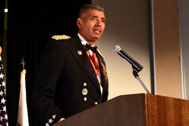 Gen. Brooks speaks at Saint Barbara's Day ball