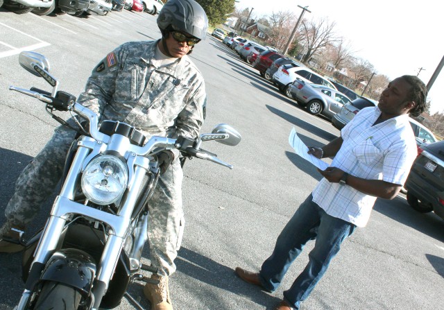 Inspecting a bike