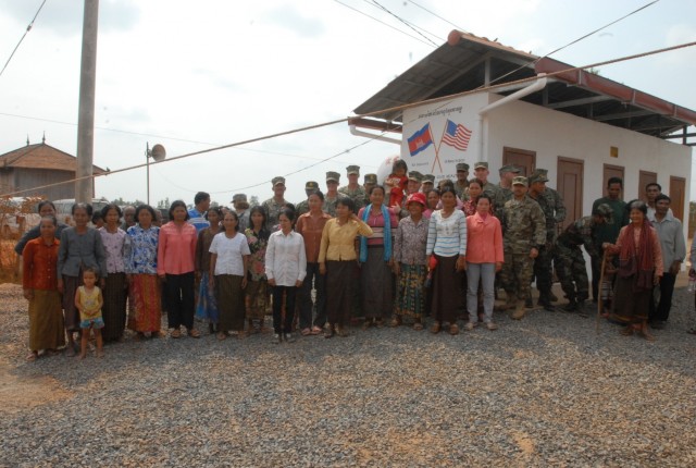 Cambodian community celebrates maternity ward improvements thanks to joint, bilateral engineer project