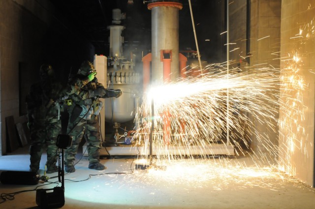 Soldiers train near the DMZ to deny weapons of mass destruction