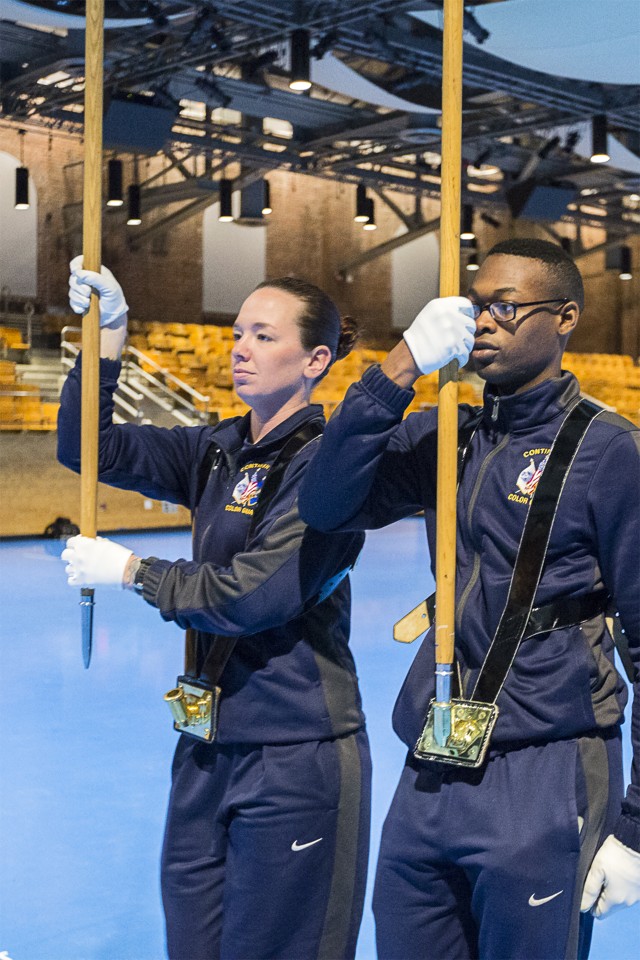 Continental Color Guard welcomes first female Soldier