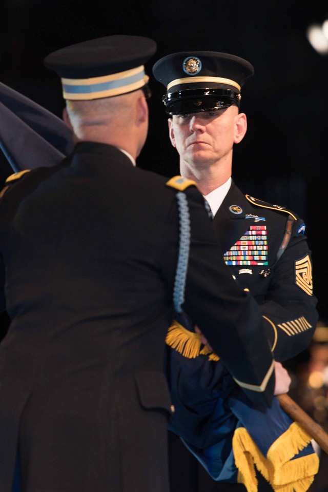 The Old Guard bids farewell to CSM Stoker, welcomes CSM Beeson