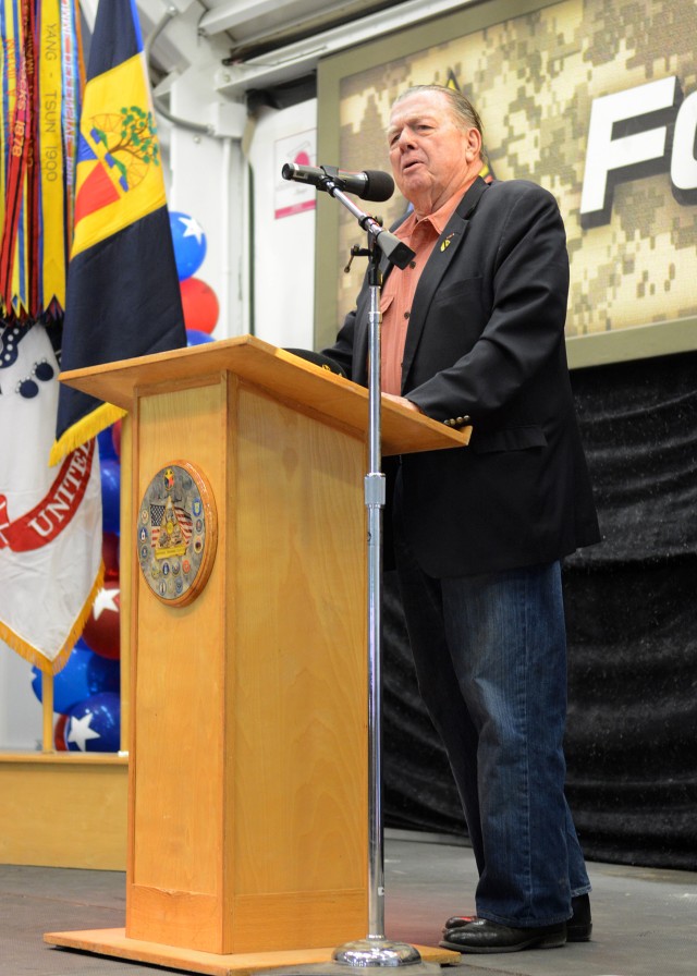 Joseph Galloway served as guest speaker at a commemoration of the 50th anniversary of the Vietnam War held at Fort Irwin