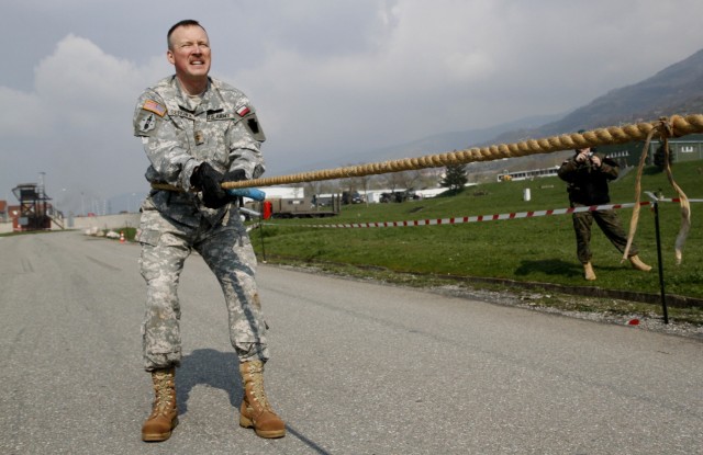 Multinational Soldiers deployed to Kosovo compete in German Camp Day competition