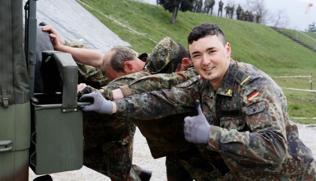 Multinational Soldiers deployed to Kosovo compete in German Camp Day competition