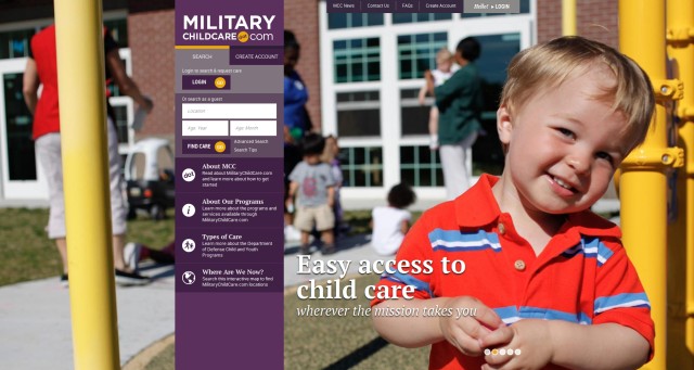 Army transitions to simplified DoD Request for Childcare website