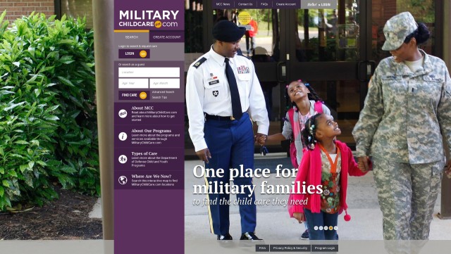 Army transitions to simplified DoD Request for Childcare website