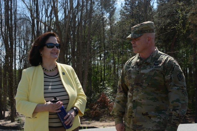 Assistant Secretary of the Army (Installations, Energy & Environment) talks environment with Fort Jackson leadership