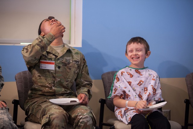 Fun visit to children's hospital for Fort Drum MPs