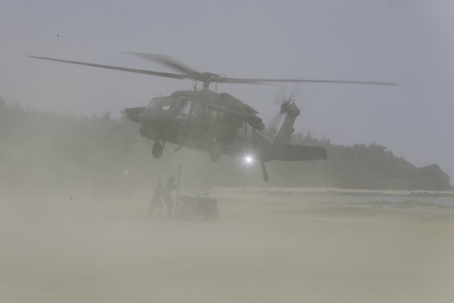 Special Forces support Soldiers participate in sling-load operations