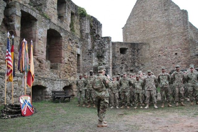 16th SB mass reenlistment at Burg Lichtenberg castle