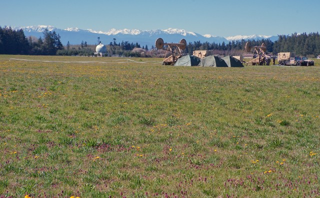 C-Band Troposcatter communications Systems set up at Whidbey Island, Wash.