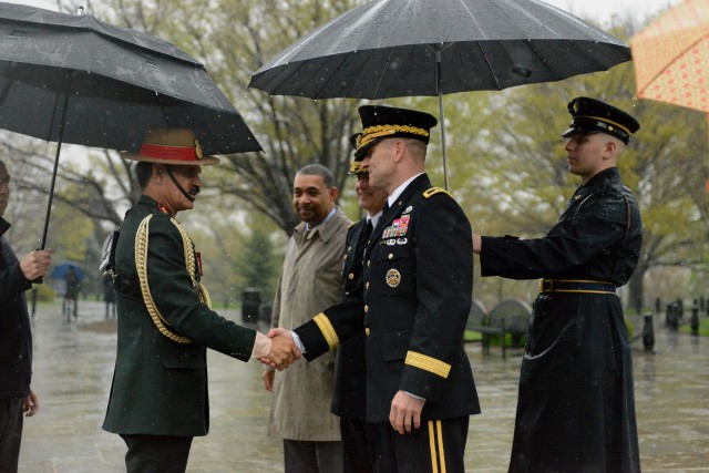 Indian Army general pays tribute at Arlington National Cemetery