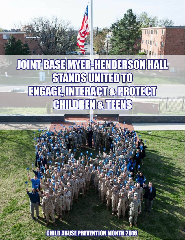 Human ribbon honors April as Child Abuse Prevention Month