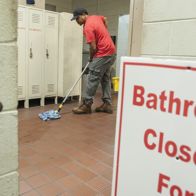 Cadmium area cleaning required under OSHA regulations
