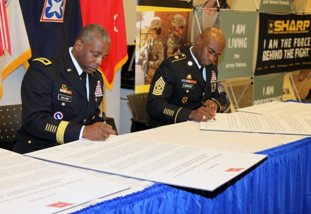 CASCOM Command Team signs SHARP proclamation