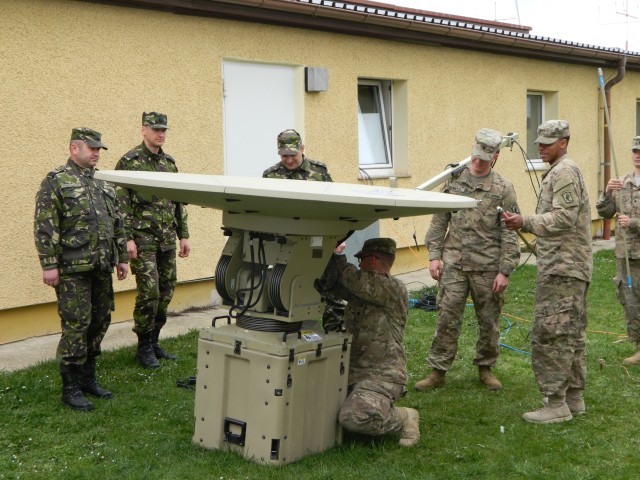 Sky Soldiers, Romanians bridge communications borders for Saber Junction 16