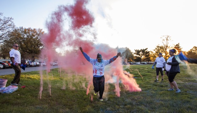 Colors for prevention: More than 130 participate in Sexual Assault Awareness Month 'color fusion' portion of Spring Salute 5K