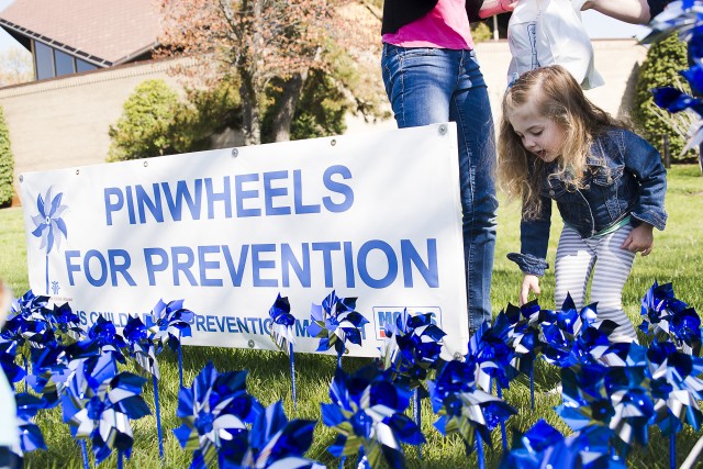 Planting Pinwheels: Army, Marines advocate for child abuse prevention