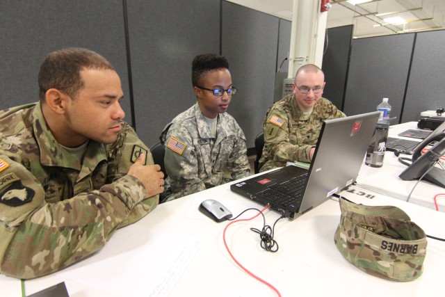 Intelligence Soldiers focus on humanitarian aid situations and sustainment
