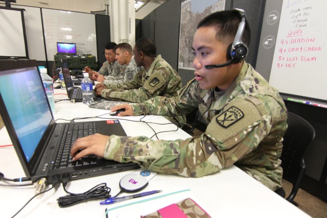 Intelligence Soldiers focus on humanitarian aid situations and sustainment
