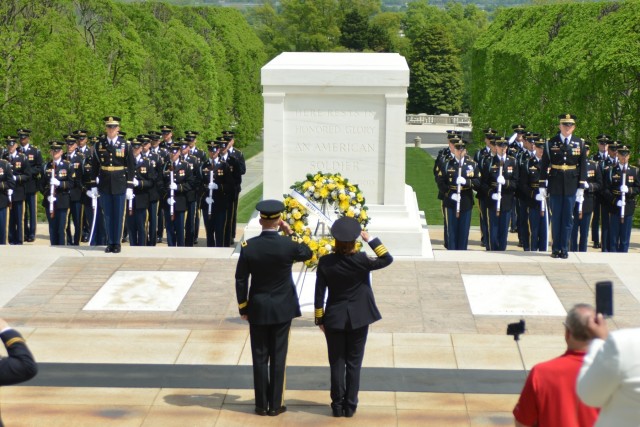 Military District of Washington hosts inter-agency partner at Arlington National Cemetery