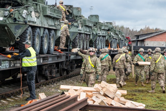 2nd Squadron, 2nd Cavalry Regiment equipment arrives in Lithuania
