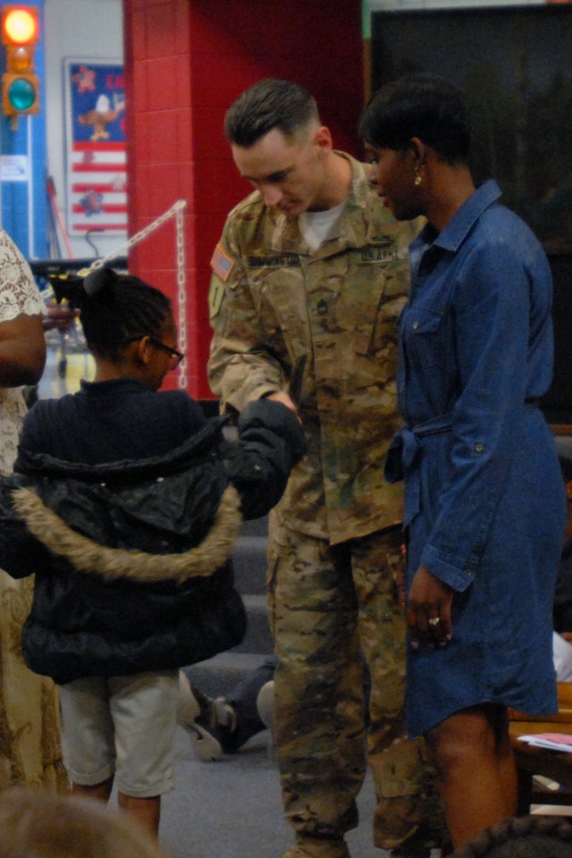 Soldier recognizes military children's sacrifices