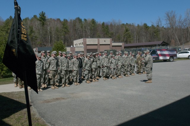 Recruit Sustainment Company at Attention