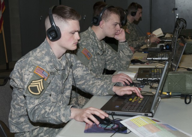 Soldiers Conduct SINCGARS Training