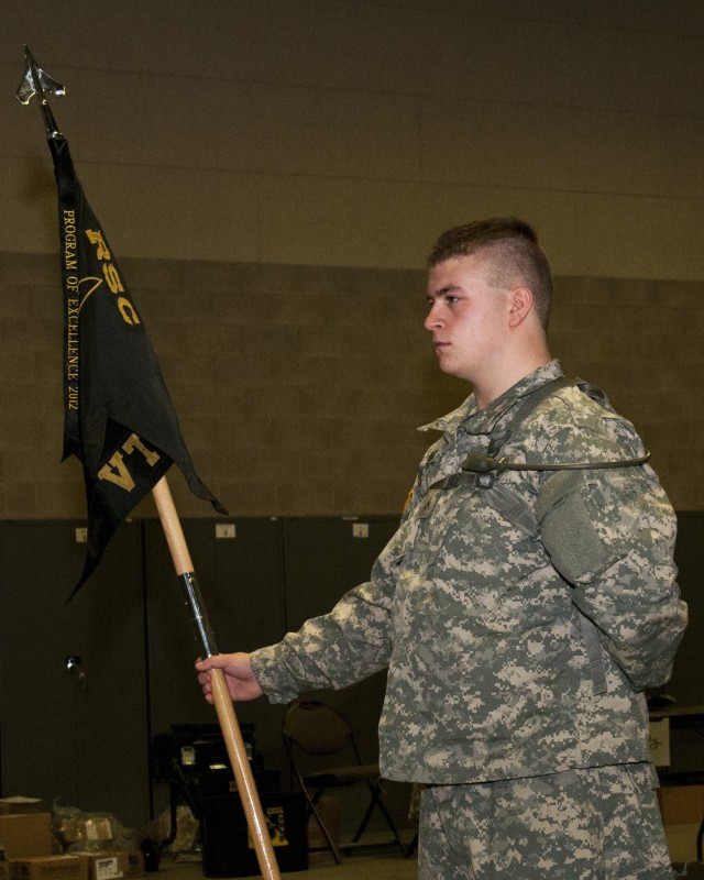 At Parade Rest with the Guidon