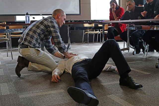 Embassy guards learn tactical combat casualty care from allies