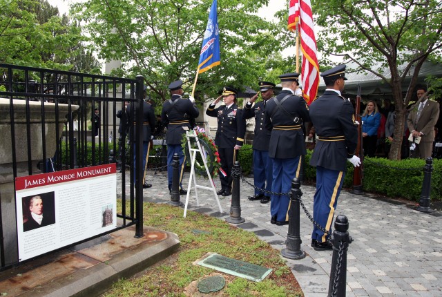 Nation's 5th president honored with wreath ceremony