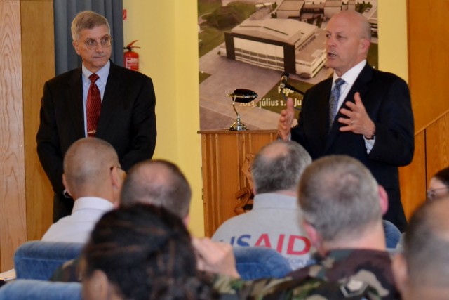Retired three-star admiral, ambassador assist NATO military, government agencies in flood exercise