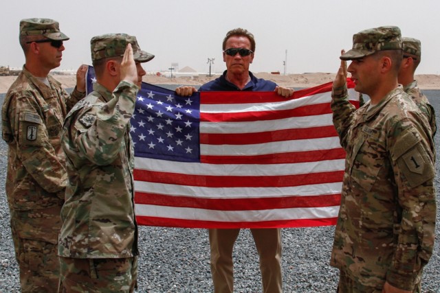 Schwarzenegger talks Army green energy in Kuwait Article The United 
