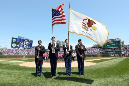 Army Reserve Soldier receives honor at Chicago Cubs MLB Memorial