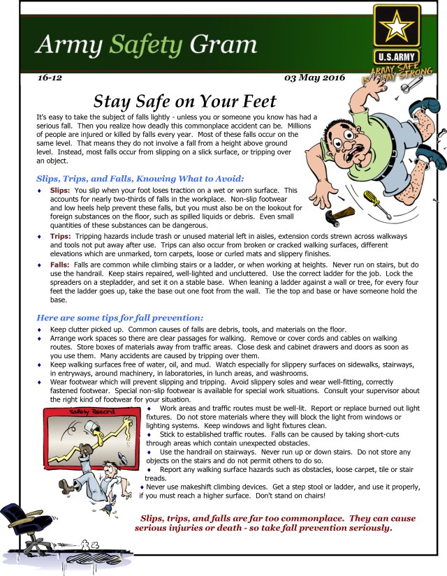 Safety Gram 16-12 Stay Safe on Your Feet