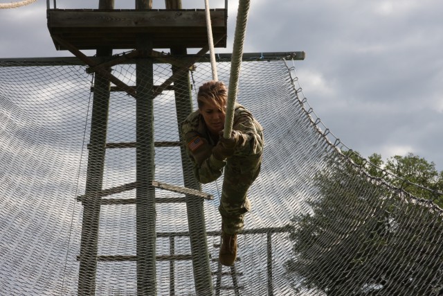PFC Nearing on the inverted rope