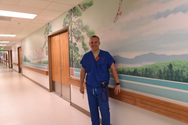 1st Lt. James Rettig, a registered nurse at the WAMC Emergency Department