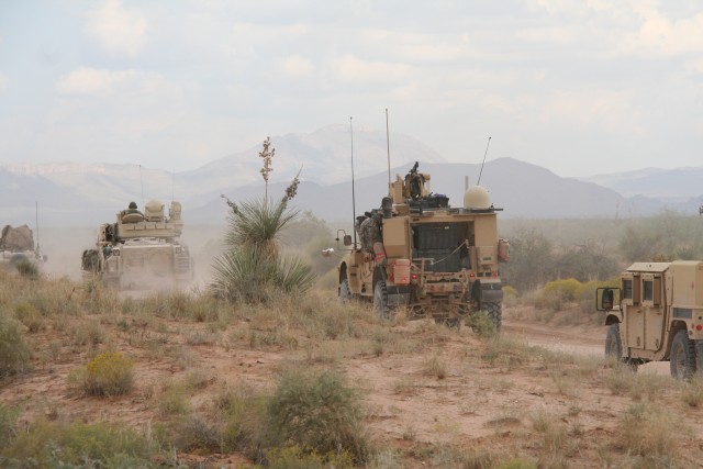 Warfighter Information Network-Tactical (WIN-T) network equipped vehicles