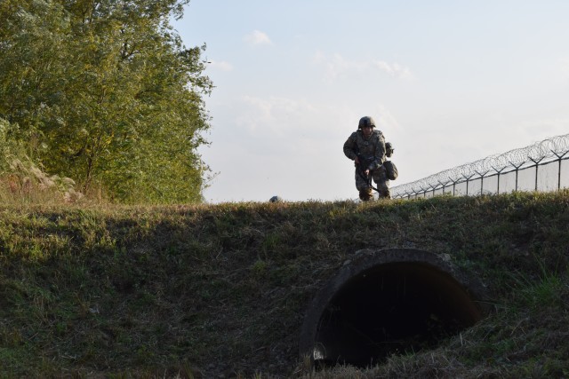 Air Defender navigates course during Missile Defender of the Year Competition