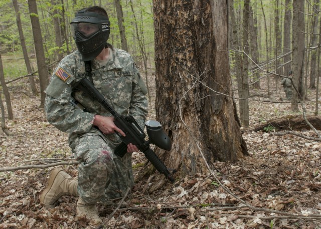 Soldier Pulls Security