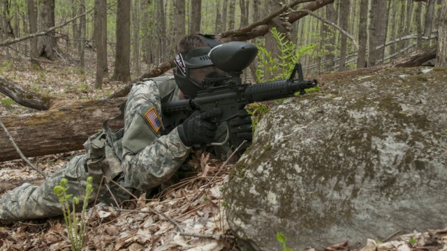 Soldier Pulls Security